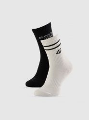 4F Skarpetki długie (2-pack) damskie - multikolor 35-38. Skarpetki damskie 4F, bez wzorów, prążkowane. Za 49.99 zł.