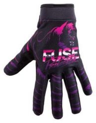 Rękawiczki BMX Fuse Chroma Night Panther dla dorosłych, czarne, średnie. Czarne rękawiczki męskie Fuse, bez wzorów, z materiału. Za 252.00 zł.