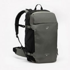 Plecak trekkingowy Forclaz Travel 500 40 litrów Organizer. Brązowe plecaki męskie FORCLAZ, bez wzorów, z materiału. Za 299.99 zł.