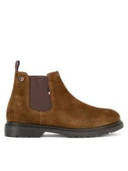 U.S. Polo Assn. Sztyblety LORENZ001M/DSE1 Brązowy. Brązowe botki męskie U.S. Polo Assn., bez wzorów, ze skóry, bez obcasa, bez zapięcia. Za 379.99 zł.