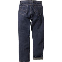 Dżinsy ocieplane "CLASSIC FIT" bonprix ciemnoniebieski. Niebieskie jeansy męskie bonprix, z jeansu. Za 109.99 zł.