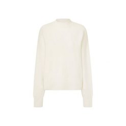Damski sweter z okrągłym dekoltem Pepe Jeans Irma. Białe swetry nierozpinane damskie Pepe Jeans, na zimę, bez wzorów, z jeansu, eleganckie, bez kołnierzyka, bez ramiączek. Za 344.35 zł.