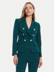 Rinascimento Marynarka CFC0126227003 Zielony Slim Fit. Zielone marynarki i żakiety damskie Rinascimento, bez wzorów, z syntetyku, bez kołnierzyka, bez ramiączek. Za 569.99 zł.