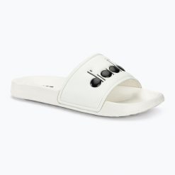 Klapki Diadora Praia. Białe klapki damskie Diadora, bez wzorów, bez zapięcia. Za 79.99 zł.