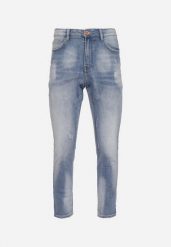 Niebieskie Jeansy Skinny z Przeszyciami z Kieszeniami i Suwakiem Skili. Niebieskie jeansy męskie Born2be, z jeansu. Za 89.99 zł.