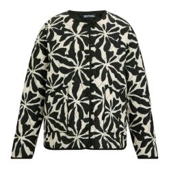 Kurtka Damska Mira Abstract Floral Padded Jacket. Brązowe kurtki sportowe damskie Regatta, bez wzorów, z puchu, bez ramiączek, bez kaptura, trekkingowe. Za 235.99 zł.