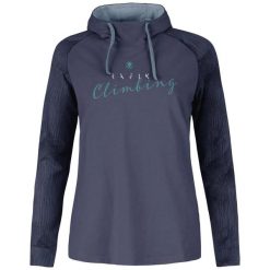 Bluza damska z kapturem Rafiki Estrella. Niebieskie bluzy damskie RAFIKI, bez wzorów, sportowe, bez ramiączek, z kapturem. Za 365.75 zł.