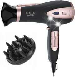 Suszarka Adler Suszarka do włosów z dyfuzorem jonizacja zimny nawiew 2400W czarna. Czarne suszarki do włosów Adler. Za 175.98 zł.