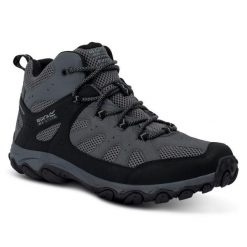 Buty męskie trekkingowe wysokie z membraną Edgepoint IV. Szare trekkingi męskie Regatta, z materiału, bez zapięcia. Za 229.99 zł.