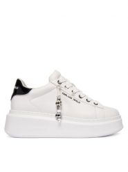KARL LAGERFELD Sneakersy Anakapri KL63516 Biały. Białe balerinki damskie KARL LAGERFELD, bez wzorów, ze skóry, bez obcasa, bez zapięcia. Za 579.99 zł.