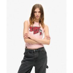 Kamizelka Slim z Retro Ozdobami. Czerwone bielizna sportowa damska Superdry, bez wzorów. W wyprzedaży za 151.30 zł.