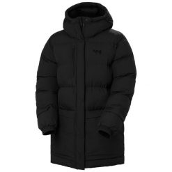Parka dla kobiet Helly Hansen Aurora. Czarne parki damskie Helly Hansen, na zimę, bez wzorów, z puchu, z kapturem. W wyprzedaży za 1,252.50 zł.
