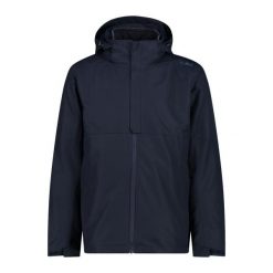 Wodoodporna kurtka 3 w 1 CMP. Czarne kurtki męskie CMP, bez wzorów, sportowe, bez kaptura. Za 539.65 zł.