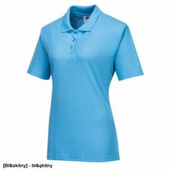Modern BHP - Koszulka damska polo 35% bawełny bł&ękitny S. Bluzki damskie Modern BHP, s, bez wzorów, z bawełny, bez kołnierzyka, bez ramiączek. Za 48.20 zł.