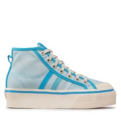 Trampki adidas. Niebieskie trampki i tenisówki damskie Adidas, bez wzorów, bez zapięcia. Za 217.99 zł.