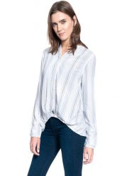DAMSKA KOSZULA MUSTANG EMMA STRIPE BLOUSE 1009458 11683. Koszule damskie Mustang, s, bez wzorów, bez kołnierzyka, bez ramiączek. W wyprzedaży za 49.99 zł.