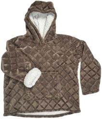 INTESI BLUZA OCIEPLANA Z KAPTUREM/ SNUDDIE BRĄZOWA. Brązowe bluzy damskie Intesi, bez wzorów, bez ramiączek, z kapturem. Za 136.14 zł.