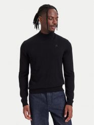 KARL LAGERFELD Golf 655002 564399 Czarny Regular Fit. Czarne swetry męskie KARL LAGERFELD, m, bez wzorów, z wełny, bez kołnierzyka, bez ramiączek. Za 569.99 zł.
