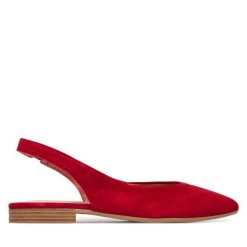 Baleriny Tamaris. Czerwone balerinki damskie Tamaris, bez wzorów, bez obcasa, bez zapięcia. Za 369.99 zł.
