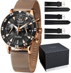 Zegarek damski Vostok Europe VK64-515B568B różowe złoto. Czerwone zegarki damskie Vostok Europe, złote. Za 3,207.35 zł.