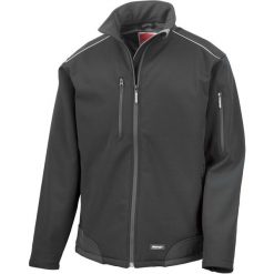 Kurtka Result Softshell Ripstop. Czarne kurtki męskie RESULT, m, bez wzorów, z elastanu, bez kaptura. Za 206.30 zł.