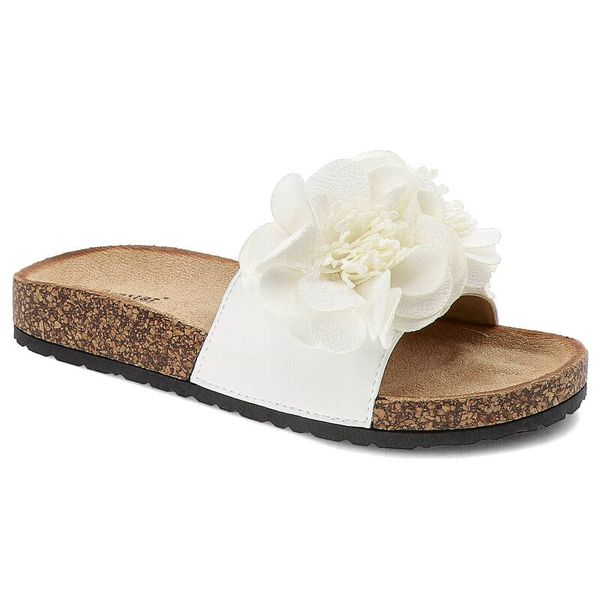 Białe Klapki Seastar Blue Modne Obuwie Damskie. Białe klapki damskie Seastar Blue, na lato, bez wzorów, eleganckie, bez obcasa, bez zapięcia. Za 69.99 zł.