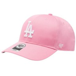 Czapka z daszkiem damska MLB Los Angeles Dodgers Cap. Czerwone czapki damskie 47 Brand, bez wzorów, z materiału, sportowe. Za 172.50 zł.