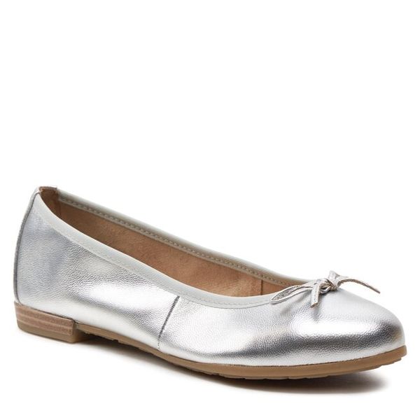 Baleriny Marco Tozzi. Szare balerinki damskie Marco Tozzi, bez wzorów, bez obcasa, bez zapięcia. Za 149.99 zł.