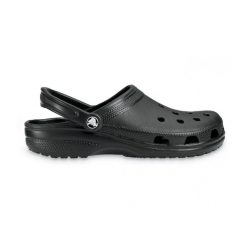 Klapki dla dorosłych Crocs Classic. Czarne klapki damskie Crocs, bez wzorów, sportowe, bez obcasa, bez zapięcia. Za 224.96 zł.