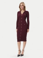 Marciano Guess Sukienka dzianinowa G6BK33 Z1636 Fioletowy Slim Fit. Fioletowe sukienki damskie Marciano Guess, z aplikacjami, z dzianiny, bez kołnierzyka, bez ramiączek. Za 1,089.00 zł.