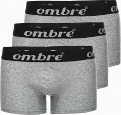 Ombre Bokserki męskie bawełniane U159 - szare 3-pak XXL. Szare bokserki męskie Ombre, bez wzorów, z bawełny. Za 29.99 zł.