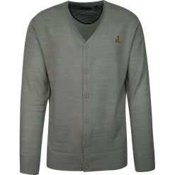 Kardigan Szary, Sweter Zapinany na Guzik, Elegancki, z Kieszonkami -BRAVE SOUL. Szare swetry męskie Brave Soul, l, bez wzorów, casualowe, bez kołnierzyka, bez ramiączek. Za 89.00 zł.