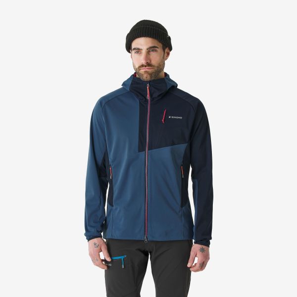 Kurtka softshell Alpinism Light męska. Czerwone kurtki męskie SIMOND, l, bez wzorów, z materiału, bez kaptura, wspinaczkowe. Za 249.99 zł.