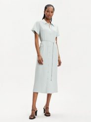 Calvin Klein Sukienka koszulowa K20K206657 Zielony Regular Fit. Zielone sukienki damskie Calvin Klein, bez wzorów, z syntetyku, bez kołnierzyka, bez ramiączek, koszulowe. Za 949.99 zł.
