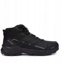 Buty trekkingowe męskie Adidas TERREX Skychaser AX5 Mid GTX - core black/core black/carbon rozmiar: 47 (684350). Czarne trekkingi męskie Adidas, bez zapięcia. Za 437.67 zł.