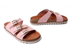 DR. BRINKMANN 700684-42 rose, klapki damskie. Czerwone klapki damskie Dr. Brinkmann, na lato, bez wzorów, ze skóry, bez obcasa, bez zapięcia. Za 227.44 zł.