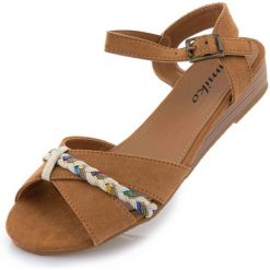 Sandały damskie Tamiko, roz. 39, clay yellow. Czerwone sandały damskie ZIKKO, bez wzorów, bez obcasa, bez zapięcia. Za 150.99 zł.