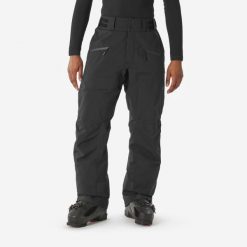 Spodnie narciarskie i snowboardowe męskie Quechua 500 AM. Czarne spodnie sportowe męskie WED'ZE, l, bez wzorów, z materiału, narciarskie. Za 399.99 zł.