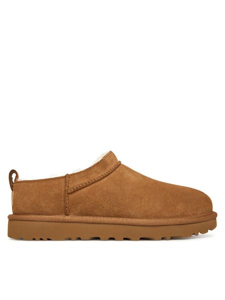 Ugg Śniegowce W Classic Micro 1173891 Brązowy. Brązowe śniegowce damskie UGG, ze skóry, bez zapięcia. Za 499.00 zł.