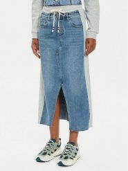 Desigual Spódnica jeansowa Pekin 24WWFD06 Niebieski Regular Fit. Niebieskie spódnice damskie Desigual, s, bez wzorów, z bawełny. Za 249.99 zł.