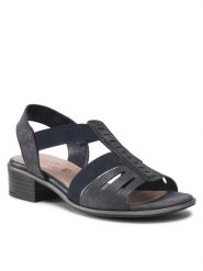 Go Soft Sandały WI23-LUCY-01 Granatowy. Niebieskie sandały damskie GO SOFT, bez wzorów, z nubiku, bez obcasa, na płaskiej podeszwie, bez zapięcia. Za 179.99 zł.