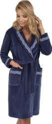 Vivisence Vivisence 5017 granatowy XL Nocna szlafrok. Niebieskie szlafroki damskie Vivisence, xl, bez wzorów, bez ramiączek, bez kaptura. Za 199.99 zł.