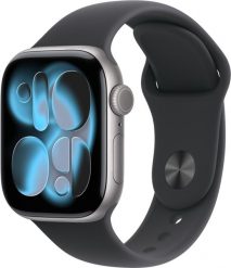 Smartwatch Apple Watch Series 11 42mm Space Grey /Black Sport Band - M/L. Czarne zegarki smartwatch Apple, bez wzorów. Za 1,799.71 zł.