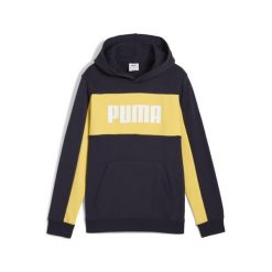 Młodzieżowa bluza z kapturem Essentials Block PUMA New Navy Blue. Niebieskia bluzy damskie Puma, m, bez wzorów, z dzianiny, młodzieżowe, bez ramiączek, z kapturem. W wyprzedaży za 169.00 zł.