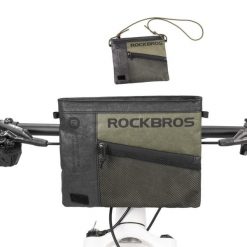 Torba na kierownicę roweru 1,5 L – przekształcana w torbę na ramię. Czarne torby na ramię męskie ROCKBROS, z materiału, na ramię. Za 73.32 zł.