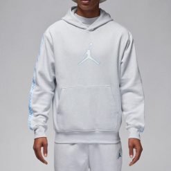 Męska bluza z kapturem Air Jordan Flight MVP Fleece Hoodie - FN6352-043. Białe bluzy męskie Jordan, m, bez wzorów, sportowe, bez ramiączek, z kapturem. Za 412.85 zł.