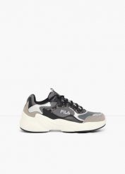 Sneakersy chunky marki Fila ze zwierzęcymi detalami. Czarne obuwie sportowe damskie bonprix, bez wzorów, bez zapięcia. Za 329.99 zł.