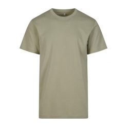 Bawełniana Koszulka Unisex Dla Dorosłych Z Okrągłym Dekoltem. Zielone bluzki damskie BUILD YOUR BRAND, xl, bez wzorów, z bawełny, sportowe, bez kołnierzyka, bez ramiączek. Za 48.99 zł.