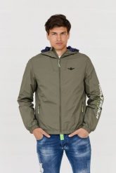 AERONAUTICA MILITARE Kurtka męska zielona. Zielone kurtki męskie Aeronautica Militare, m, bez wzorów, z kapturem. W wyprzedaży za 669.99 zł.