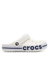 Crocs Klapki C-BAYABAND CLOG 205089-126 Biały. Białe klapki damskie Crocs, bez wzorów, z materiału, bez obcasa, bez zapięcia. Za 179.99 zł.